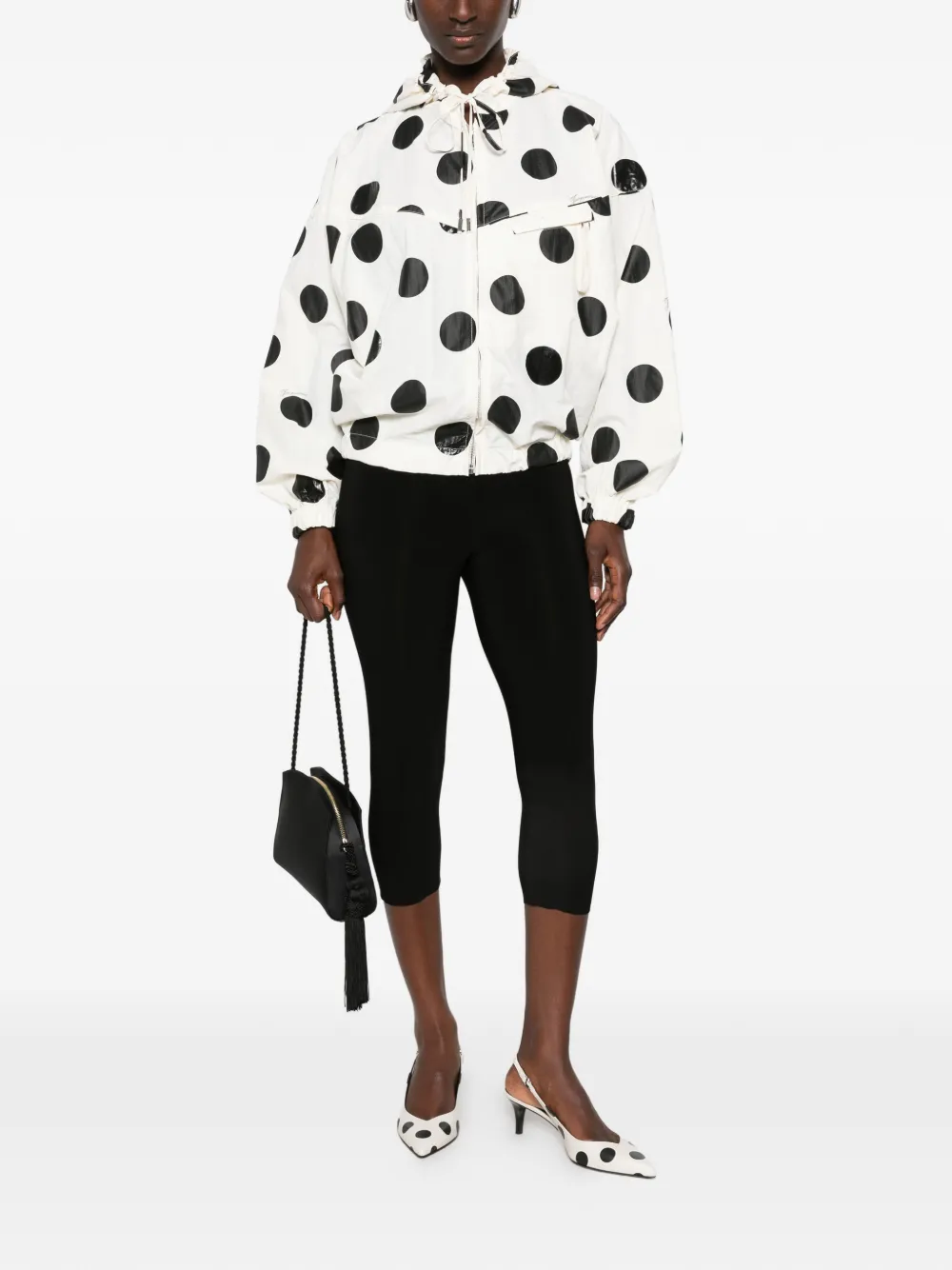 Jacquemus Jack met stippen en capuchon Wit