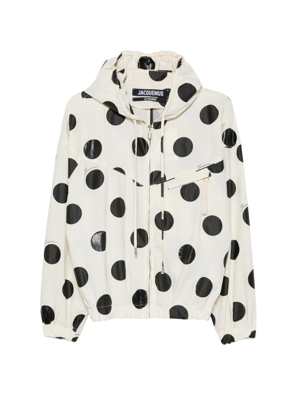 Jacquemus polka-dot hooded jacket - Weiß
