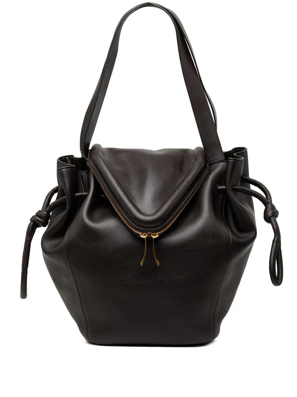 Bottega Veneta Pre-Owned 2012-2026 Large Leather Beak tote bag - Brown