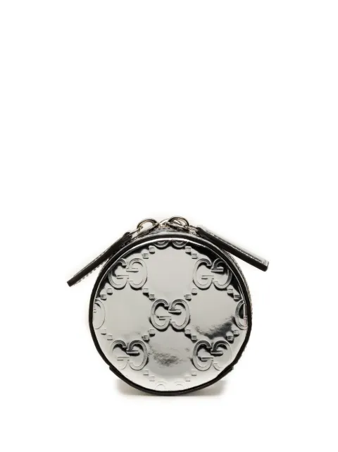Gucci Pre-Owned 2016-2026 Guccissima Mirror Effect Round Purse coin pouch