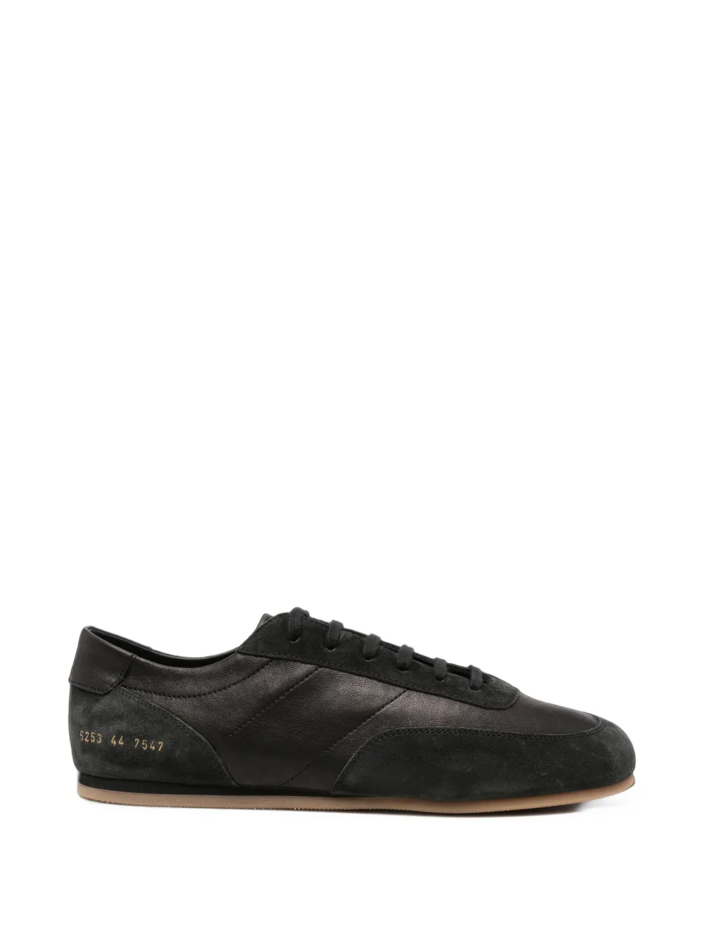 Common Projects Minimal suede-panelled leather sneakers - Nero