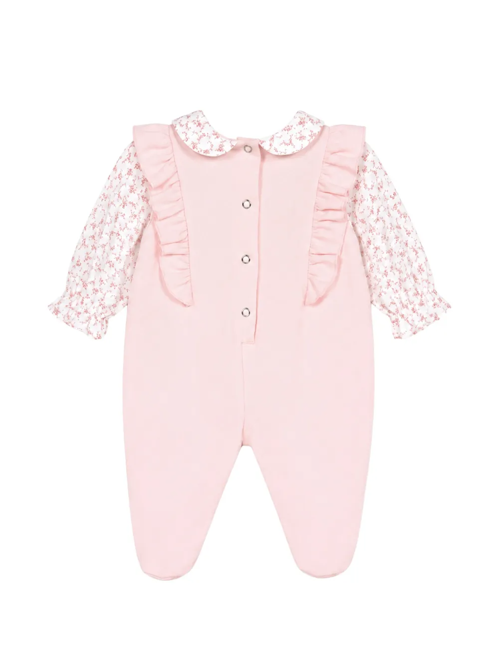 Lapin House Pyjama met bloemen-print en ruches Roze