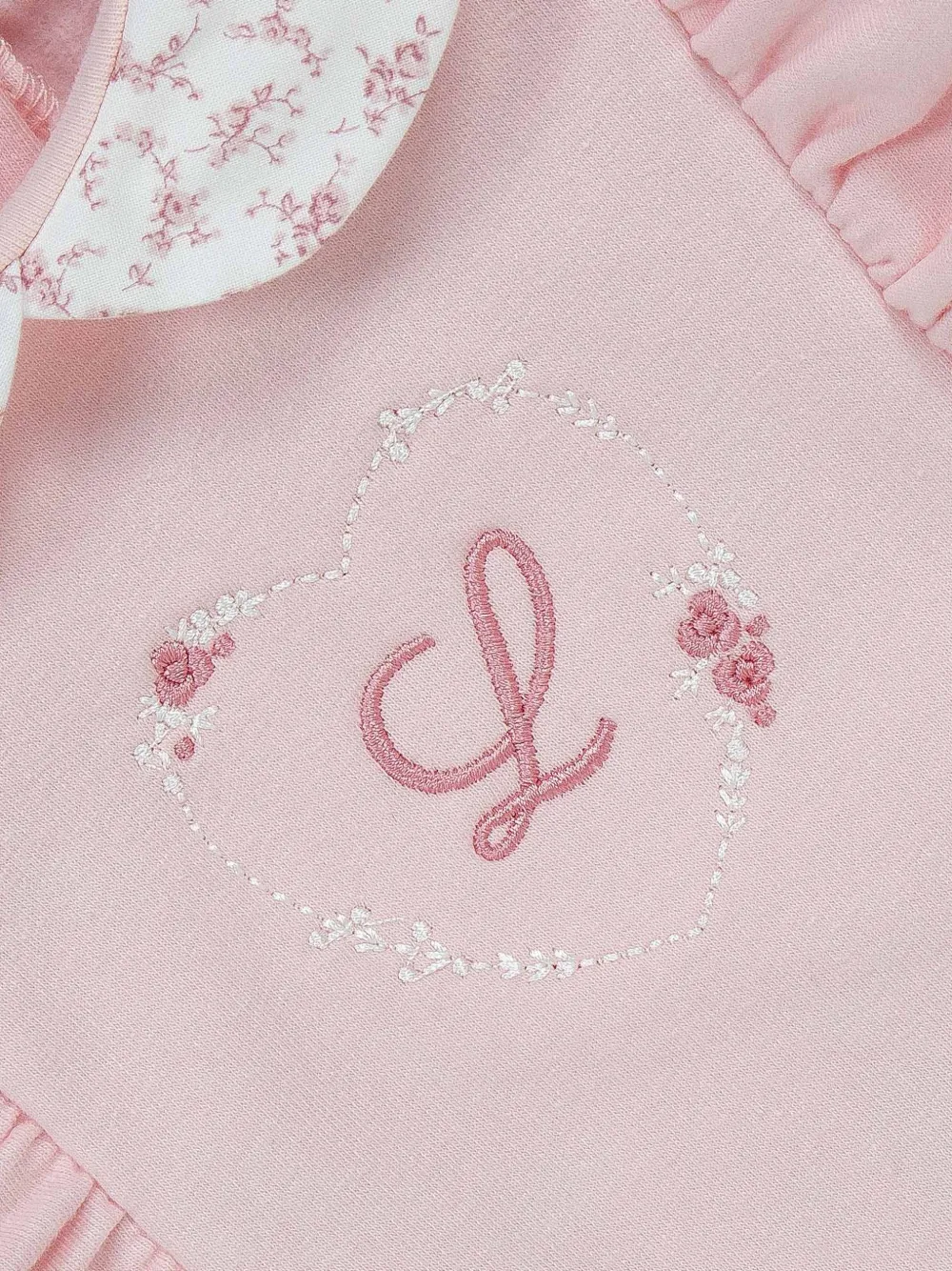Lapin House Pyjama met bloemen-print en ruches Roze