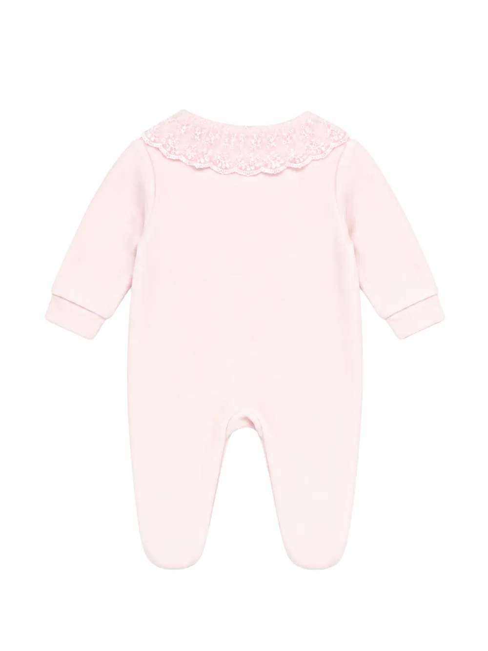 Lapin House Pyjama met kanten kraag en borduurwerk Roze