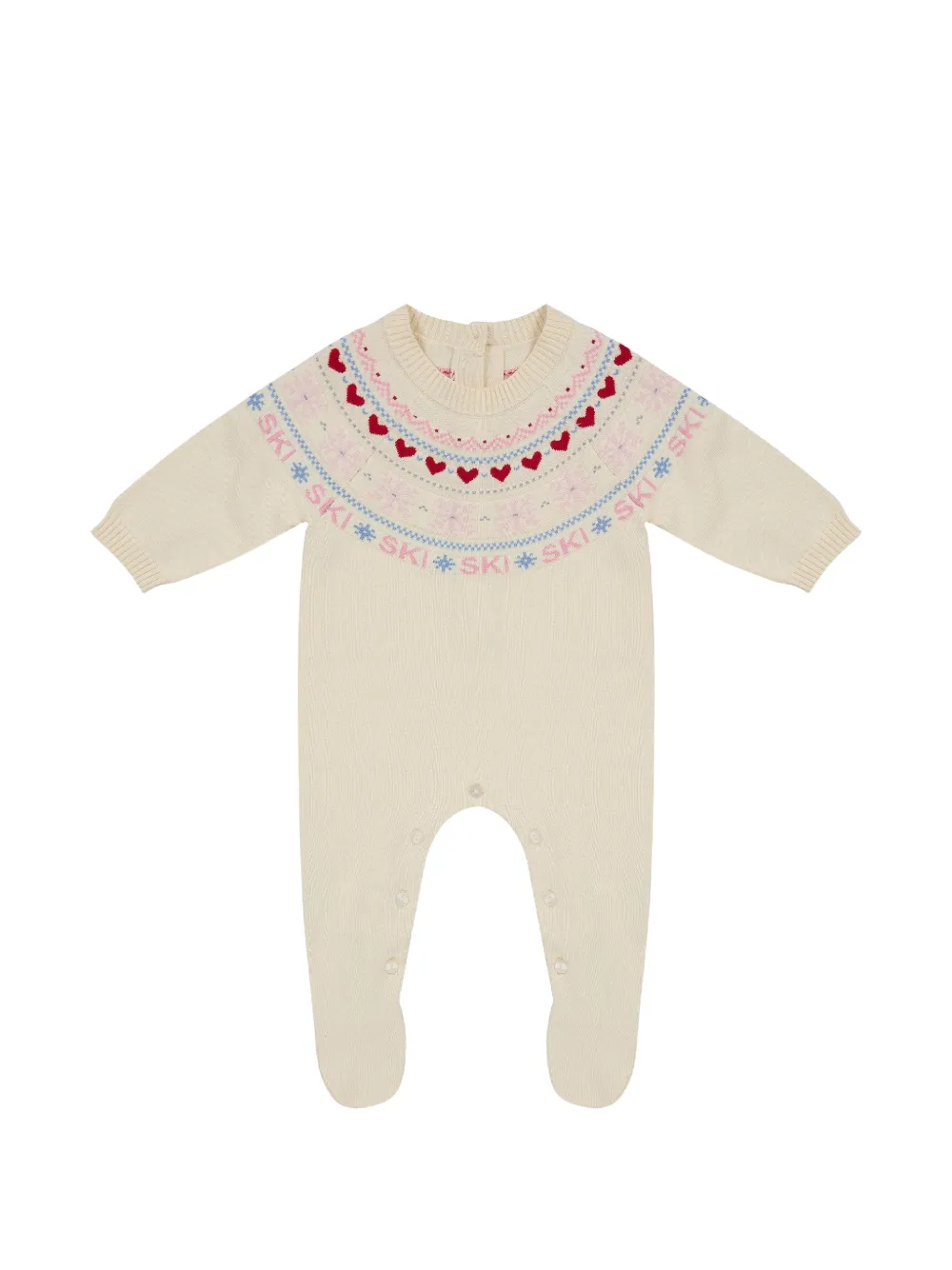 Lapin House Fair Isle-gebreide pyjama Beige