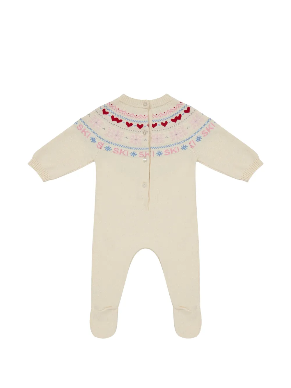 Lapin House Fair Isle-gebreide pyjama Beige