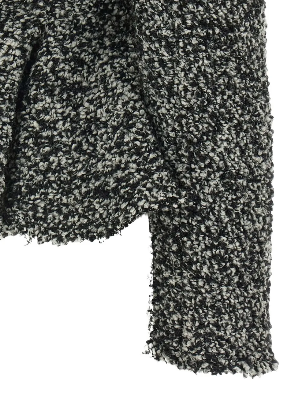 Alberta Ferretti bouclé peplum jacket Zwart