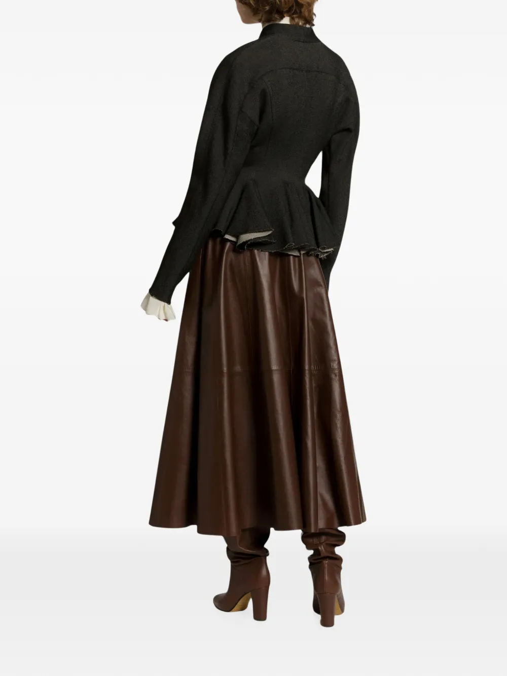 Alberta Ferretti Peplum wikkeljack Grijs