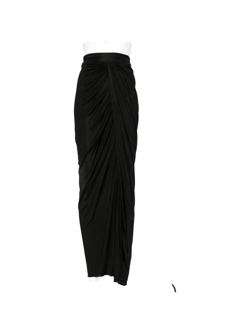 Balmain draped side-slit skirt - Nero