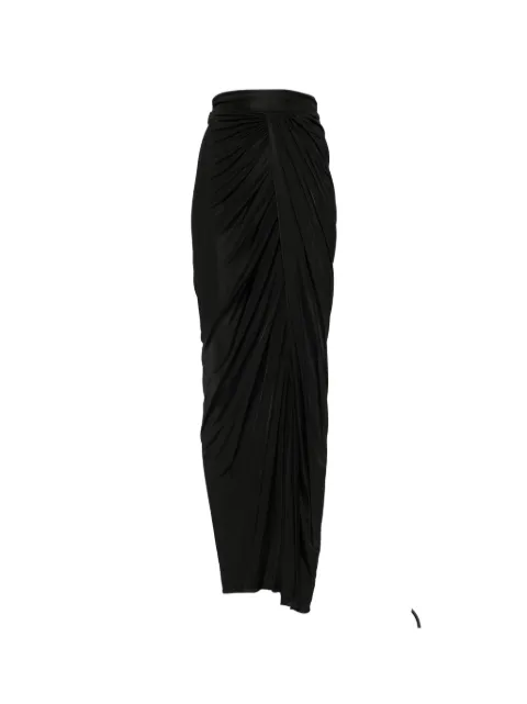 Balmain draped side-slit skirt