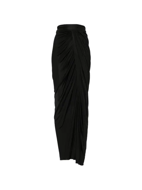 Balmain draped side-slit skirt