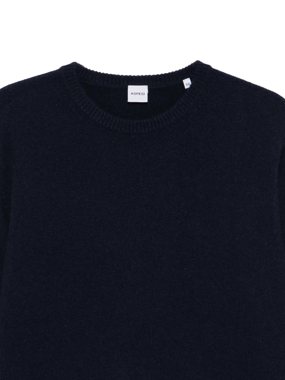 ASPESI Kasjmier trui met ronde hals Blauw