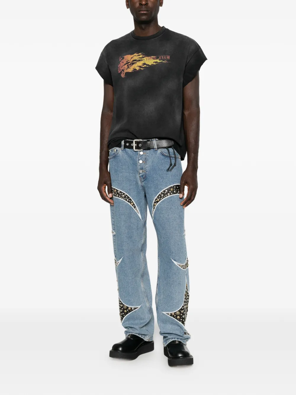 THUG CLUB T-shirt met grafische print Zwart