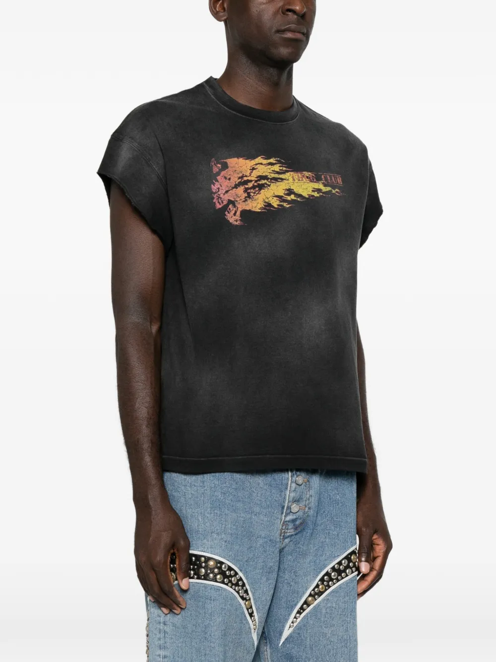 THUG CLUB T-shirt met grafische print Zwart