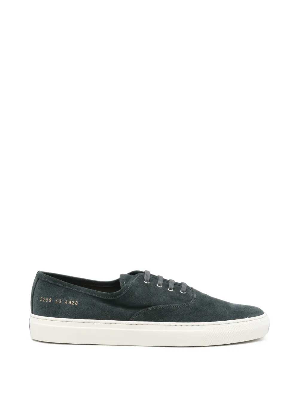 Common Projects suede gold-tone serial number sneakers - Blu