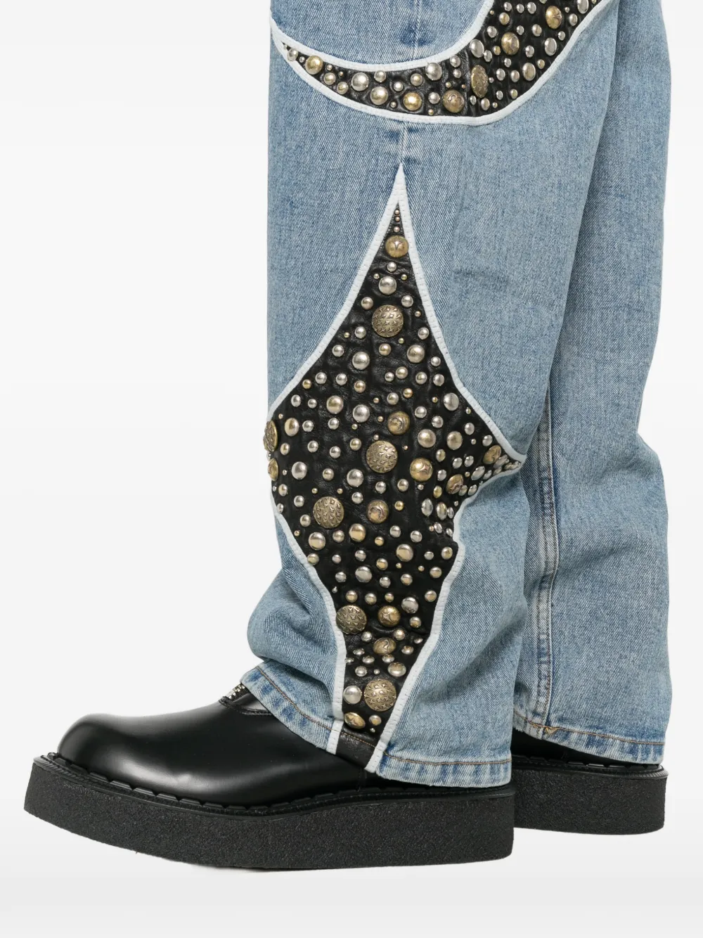 THUG CLUB Straight jeans Blauw