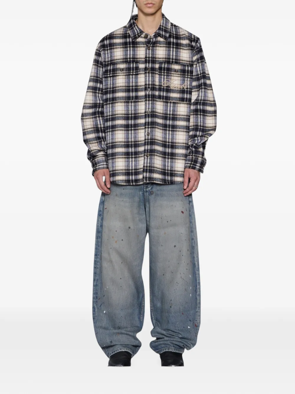 Ksubi Rosebowl long-sleeve shirt Blauw