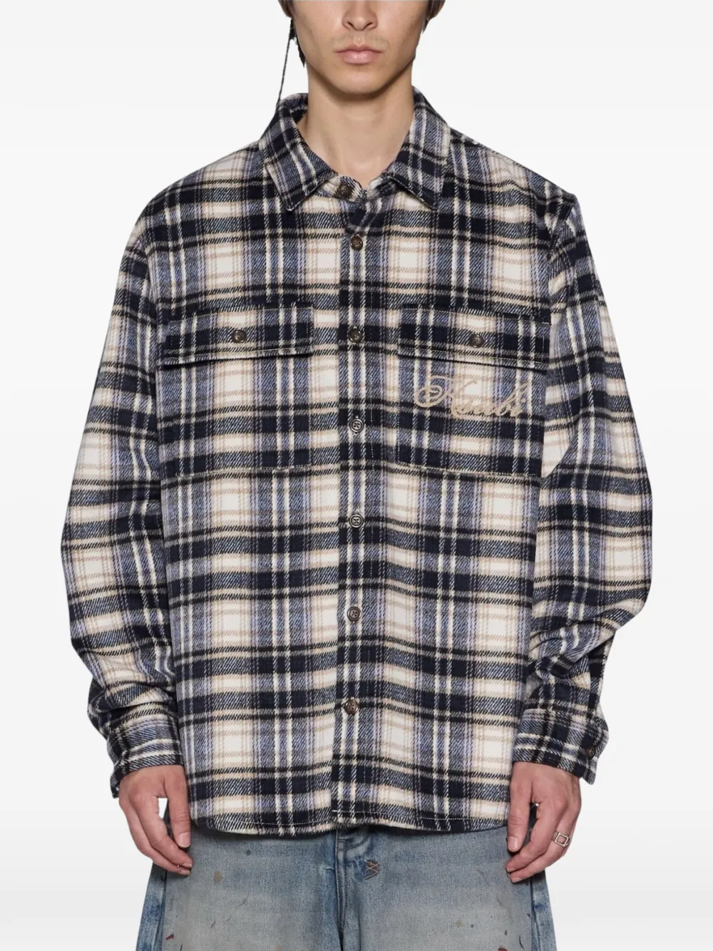 Ksubi Rosebowl long-sleeve shirt Blauw