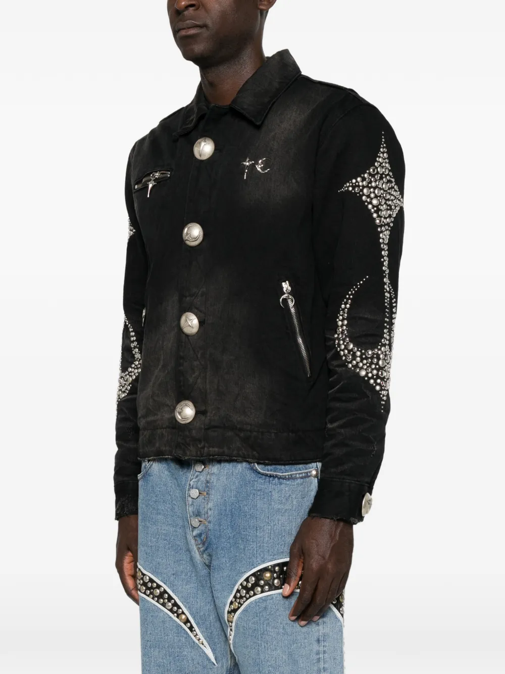 THUG CLUB Denim jack Zwart