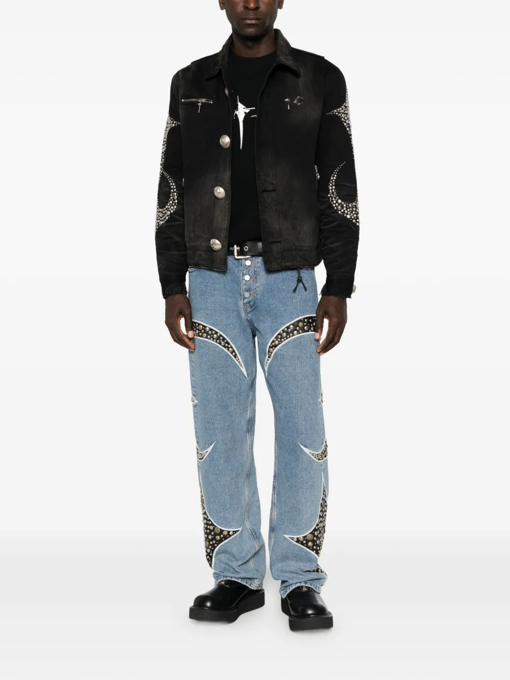 THUG CLUB Denim jack Zwart