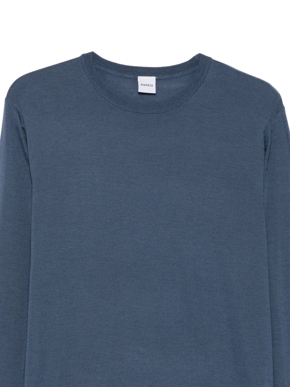 ASPESI Wollen trui met ronde hals Blauw