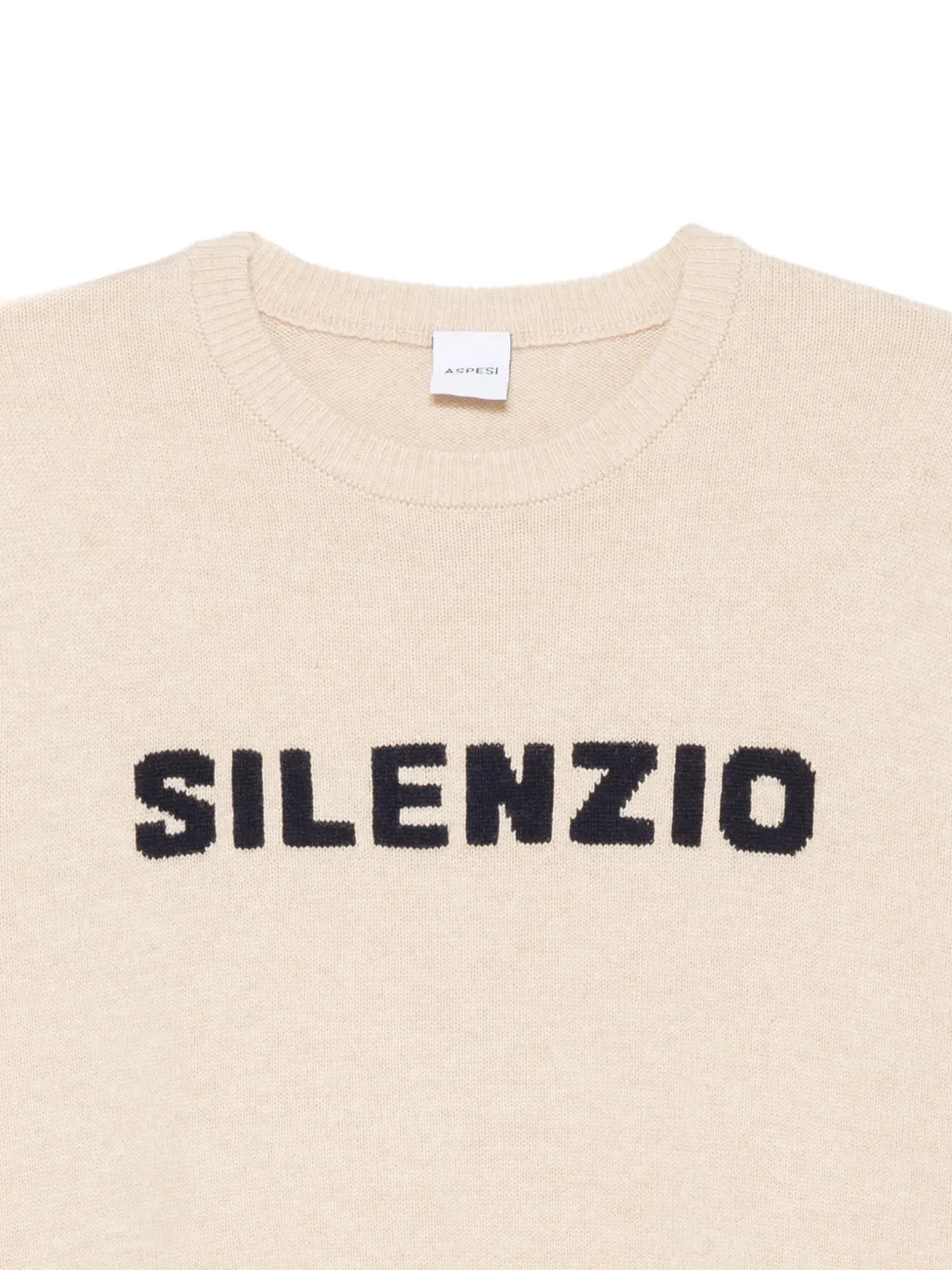 ASPESI Silenzio intarsiagebreide trui Beige