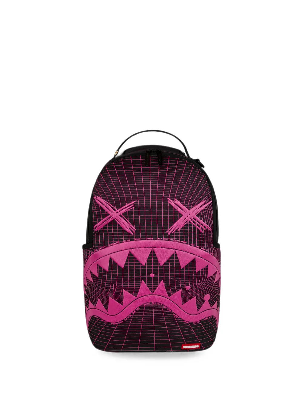 Sprayground Kid Kids' Vaporwave Fiber Optic Grid-pattern Backpack In Black