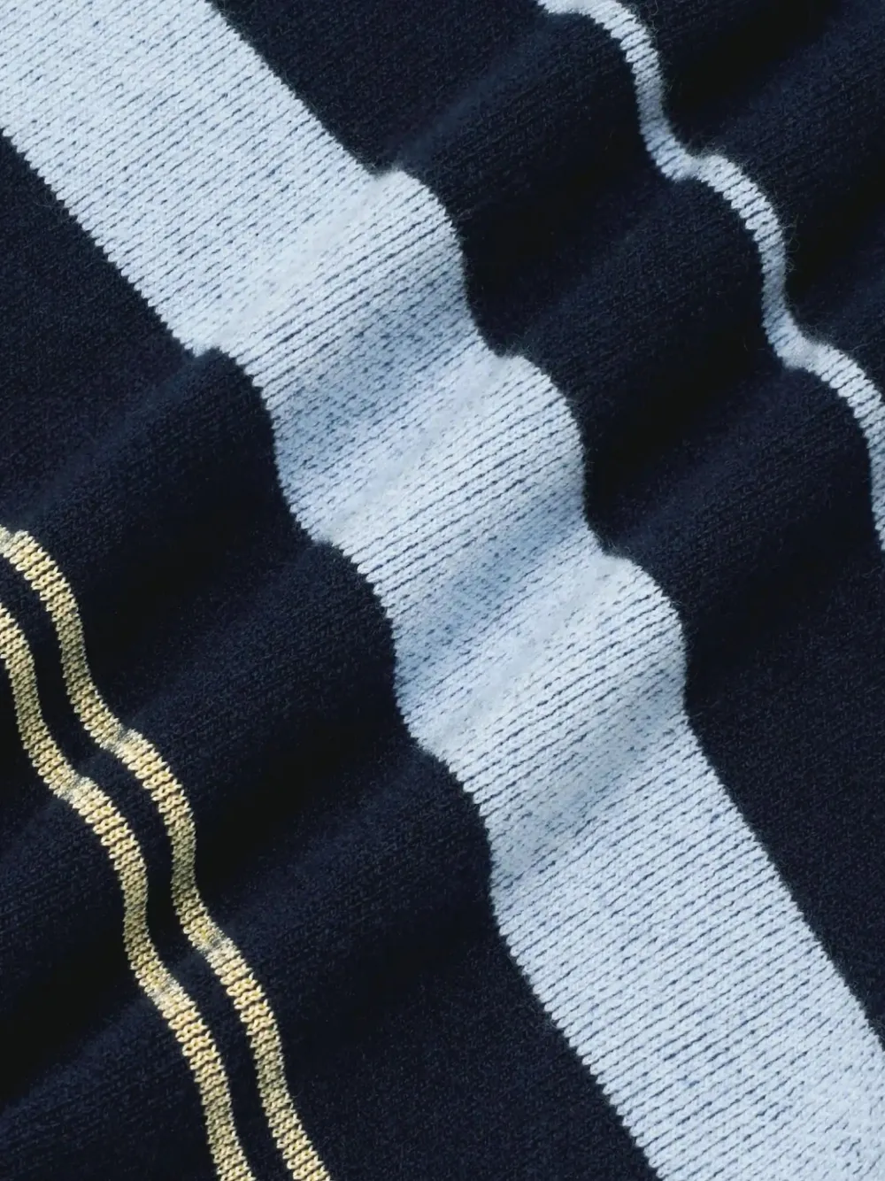 Drôle De Monsieur Gestreepte trui met rits Blauw