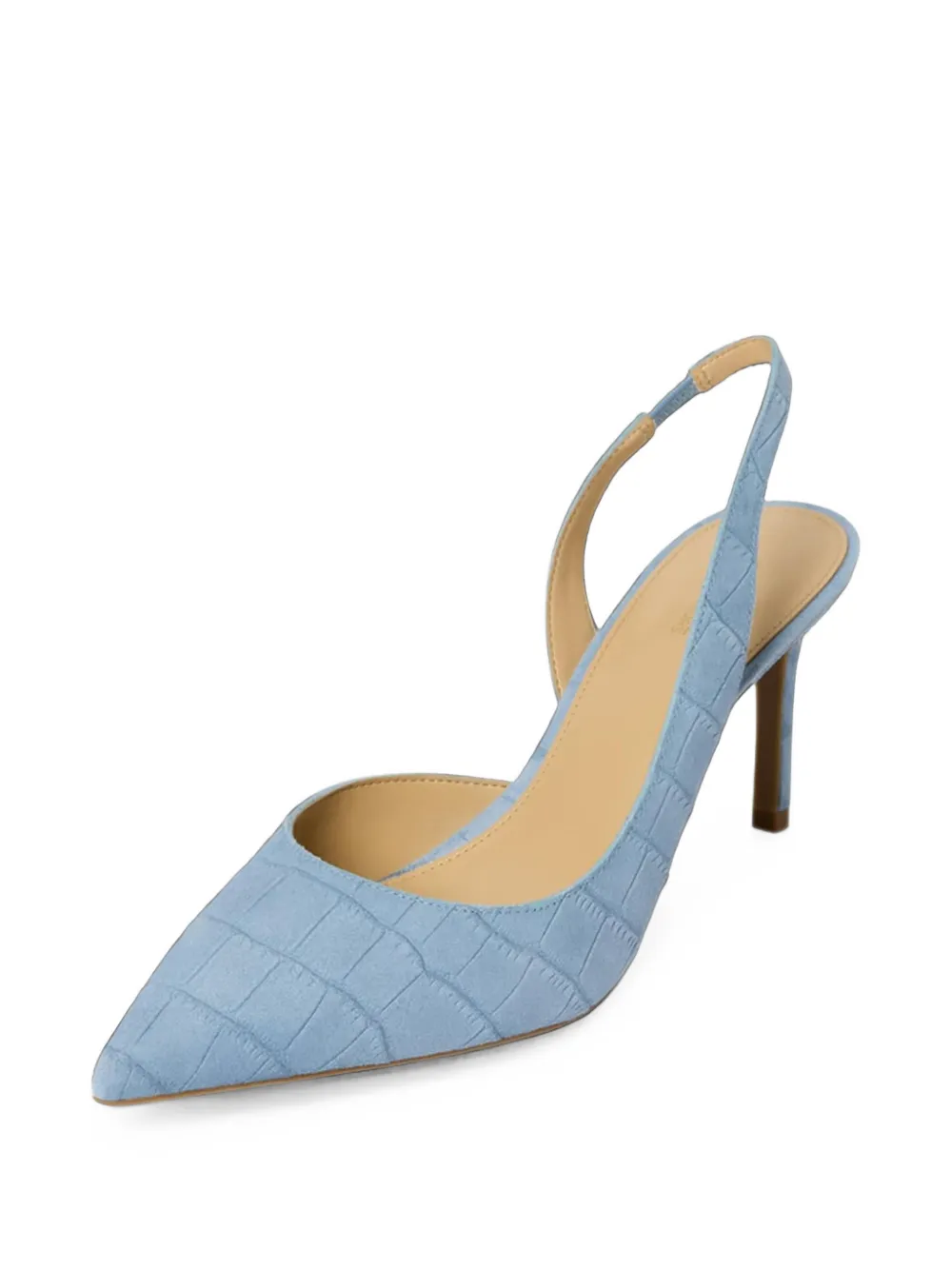 Michael Kors Alina Flex croc-effect slingback pumps - Blu
