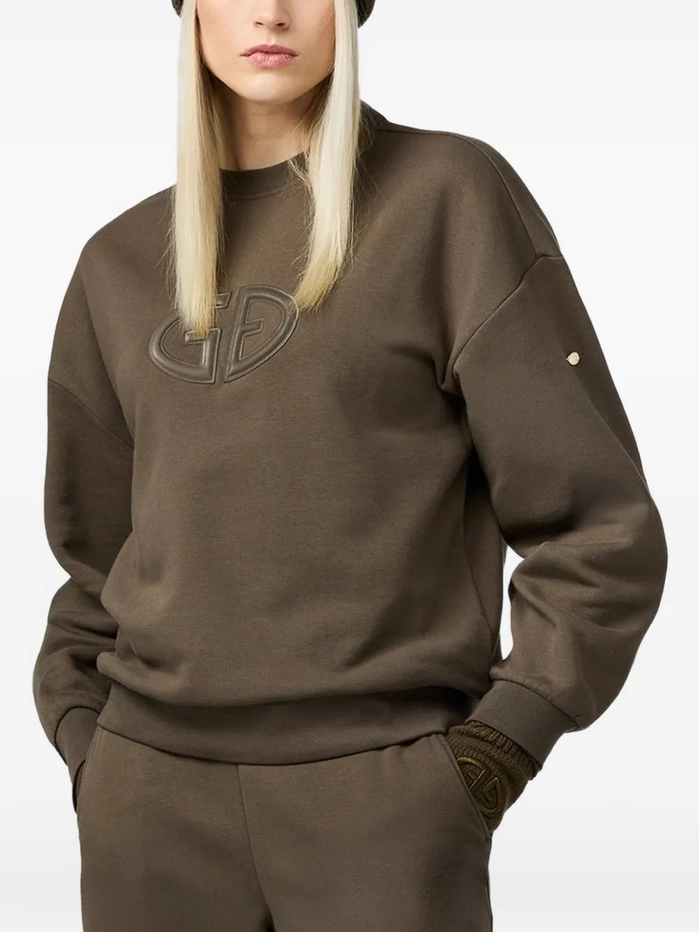 Goldbergh Tova logo-appliqué sweatshirt Bruin