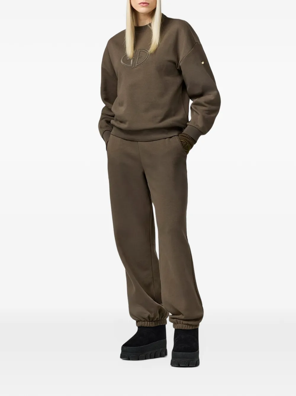 Goldbergh Tova logo-appliqué sweatshirt Bruin