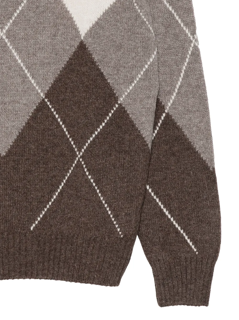 Barba Coltrui met argyle-patroon Beige