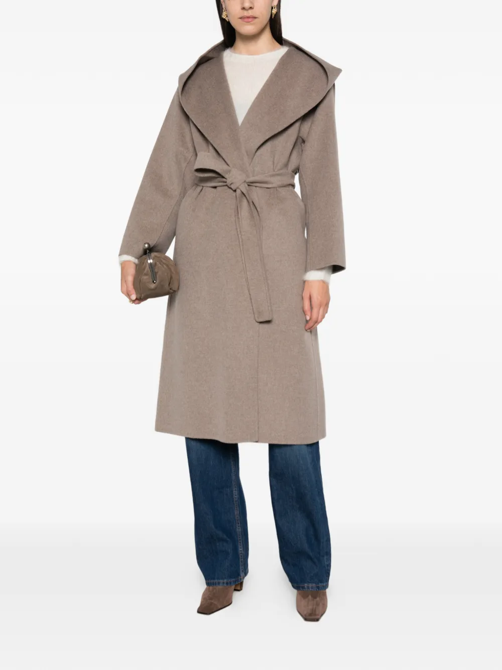'S Max Mara Mantel met ceintuur Beige