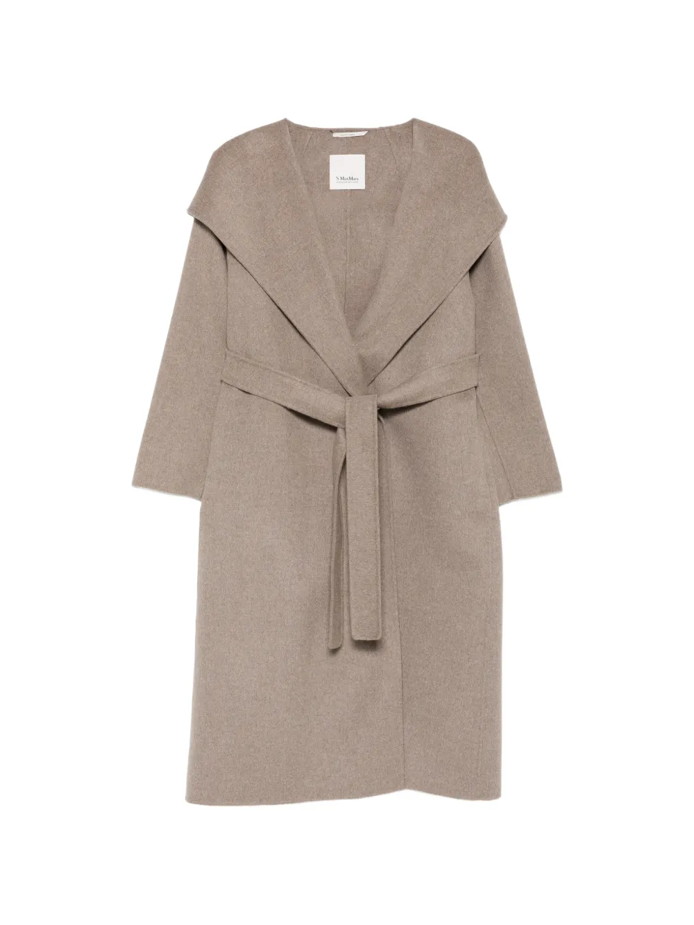 'S Max Mara hooded belted coat - Nude