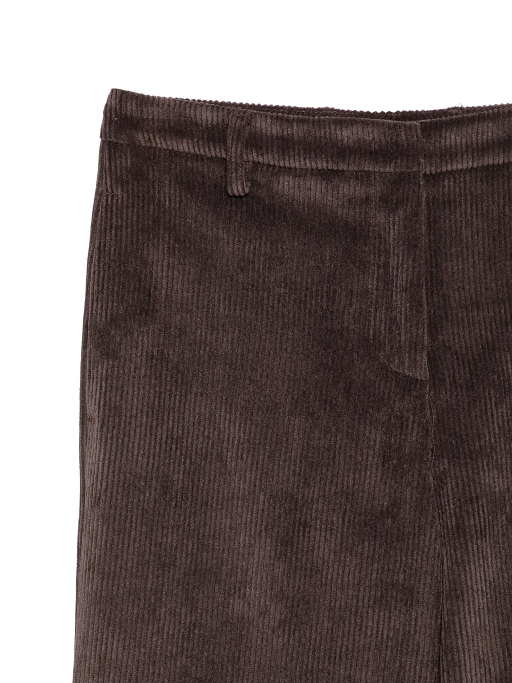 Cenere GB Ribfluwelen broek met wijde pijpen Bruin