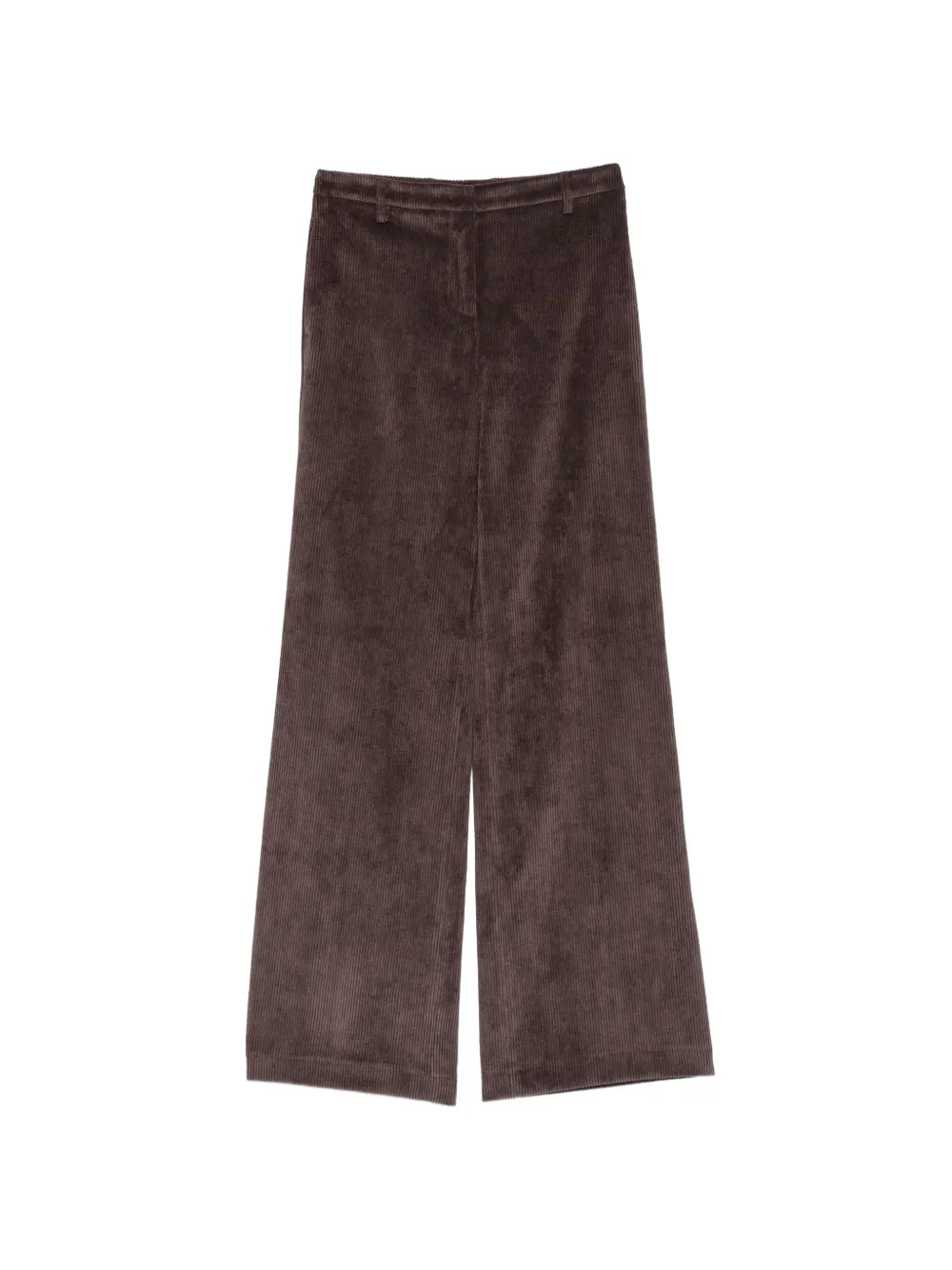 Cenere GB Ribfluwelen broek met wijde pijpen Bruin