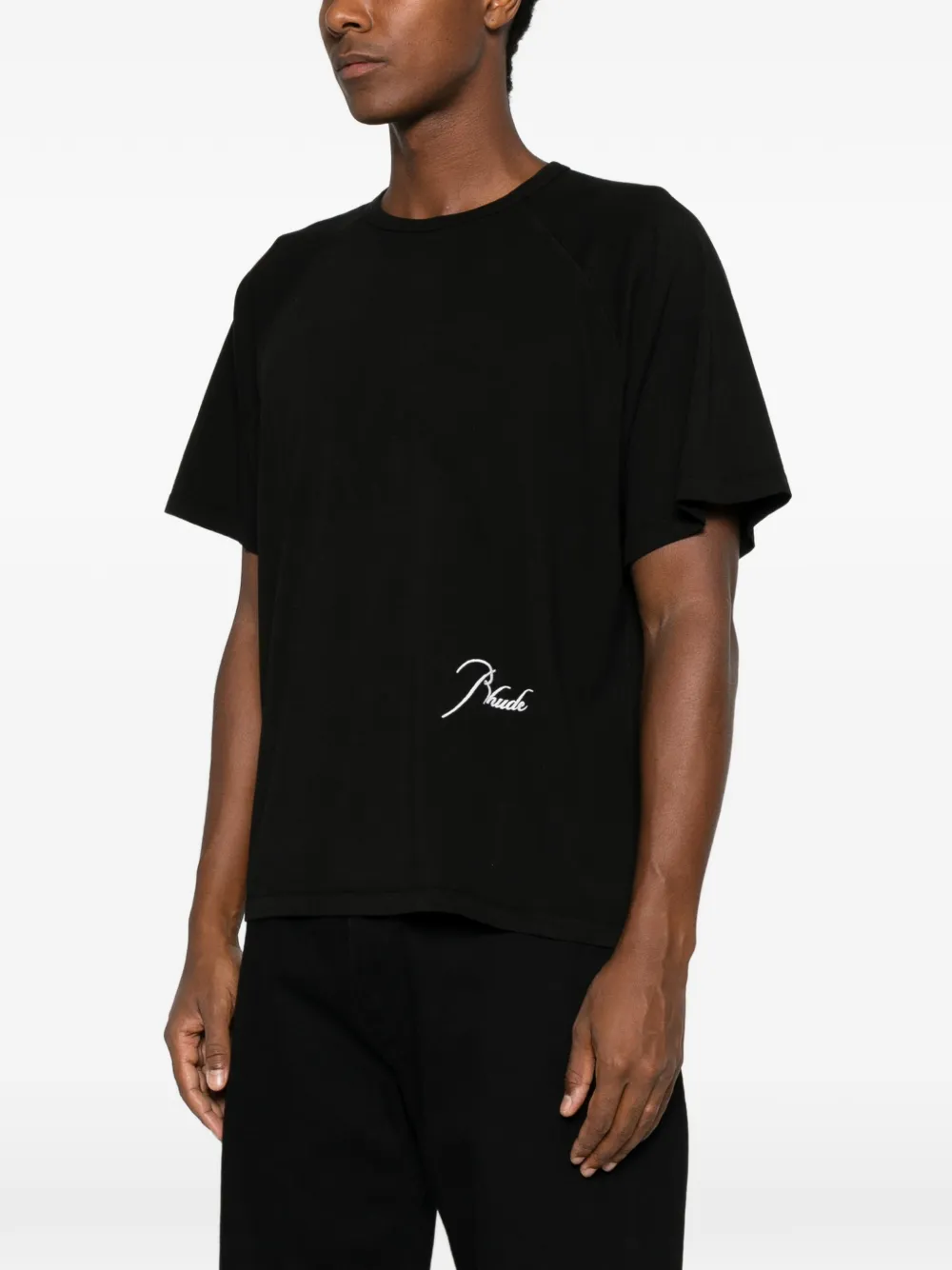 RHUDE T-shirt met logoprint Zwart