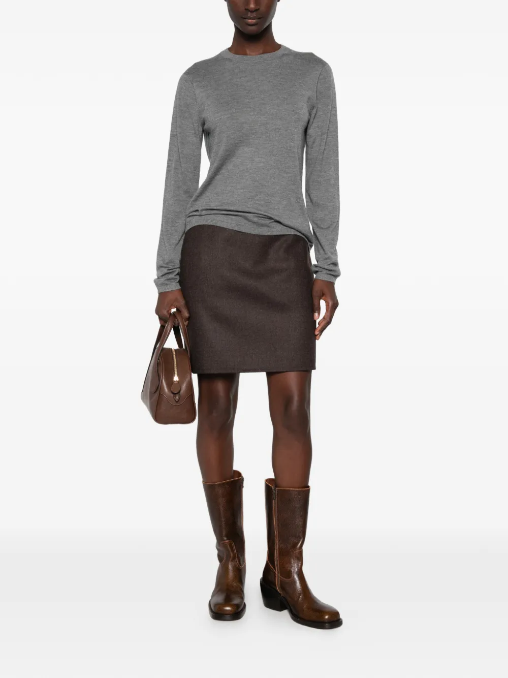 Max Mara Rok van scheerwol Grijs