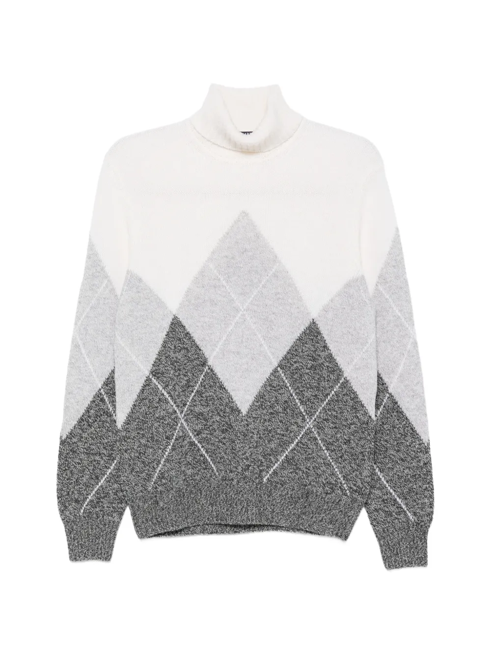 Barba argyle-knit roll-neck sweater