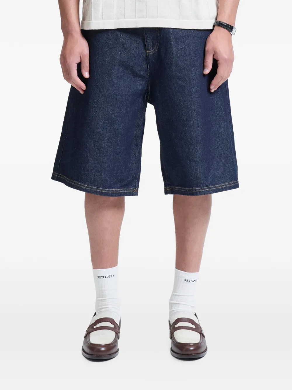 RETERNITY Essential cotton denim shorts - Blu