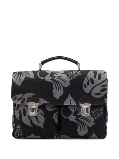 Prada Pre-Owned 2010-2026 Canvas Floral Print business bag