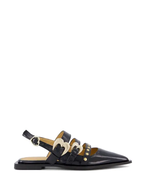 TORAL SHOES Tl-Madison heart-buckle slingback pumps
