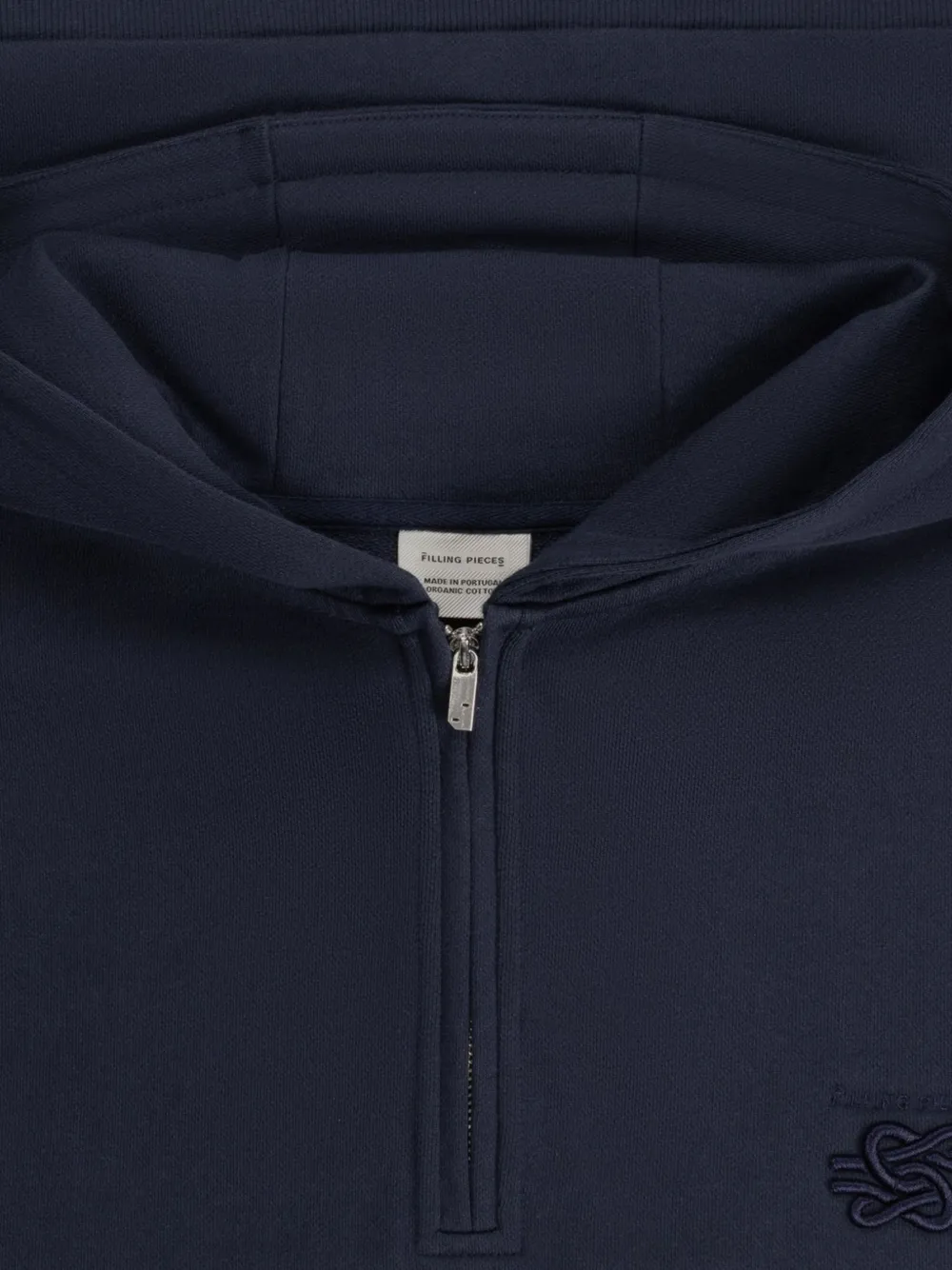 Filling Pieces Hoodie met halve rits Blauw
