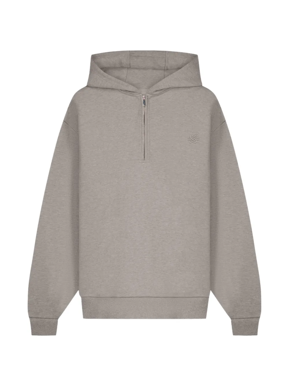 Filling Pieces half-zip cotton hoodie - Grey