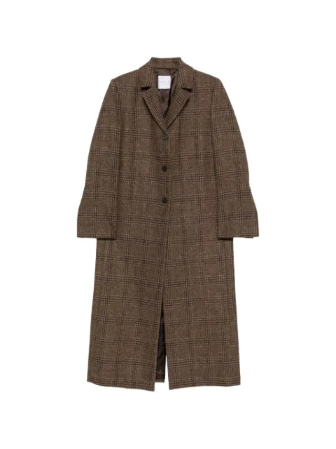 Cenere GB check-pattern single-breasted coat
