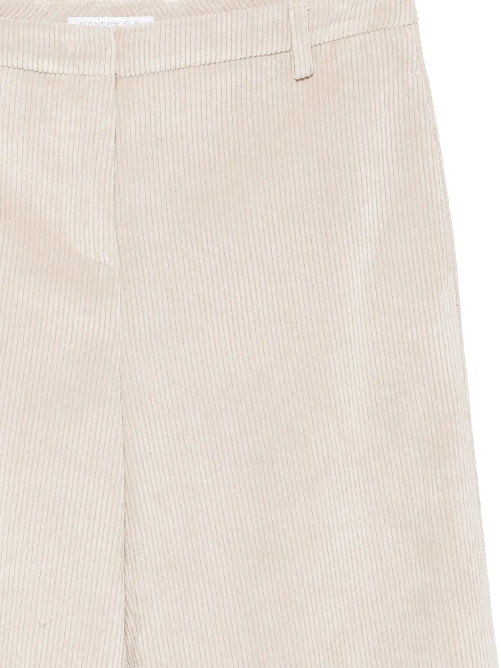 Cenere GB Ribfluwelen broek met wijde pijpen Beige
