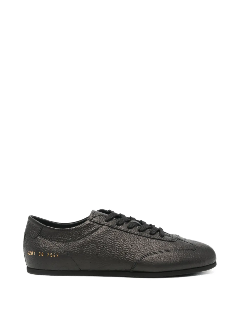 Common Projects Grained Leather Sneakers In Black