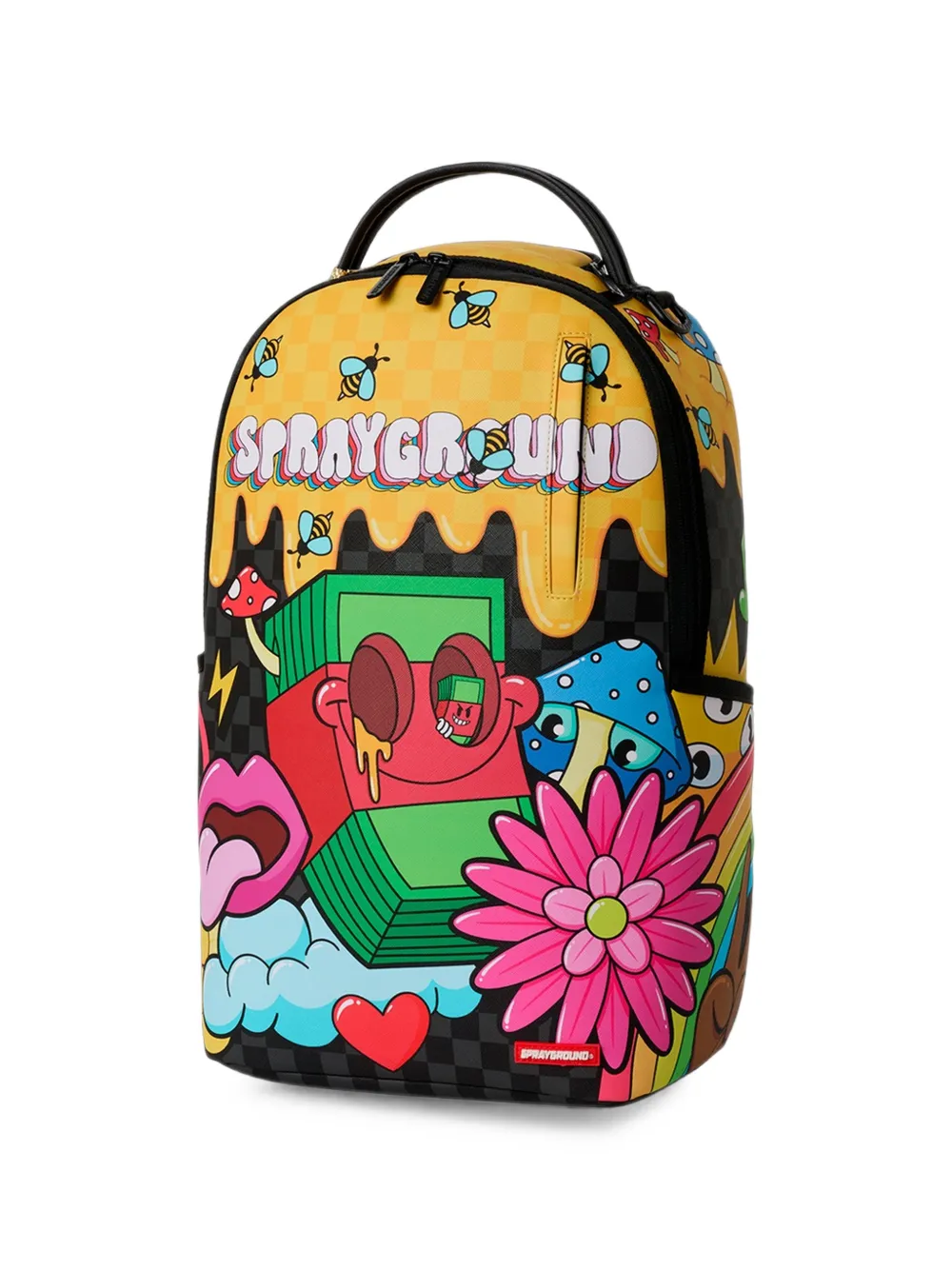 sprayground kid WTF Trippy Money Boy rugzak met grafische print Zwart