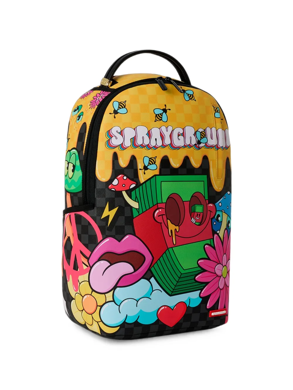 sprayground kid WTF Trippy Money Boy rugzak met grafische print Zwart