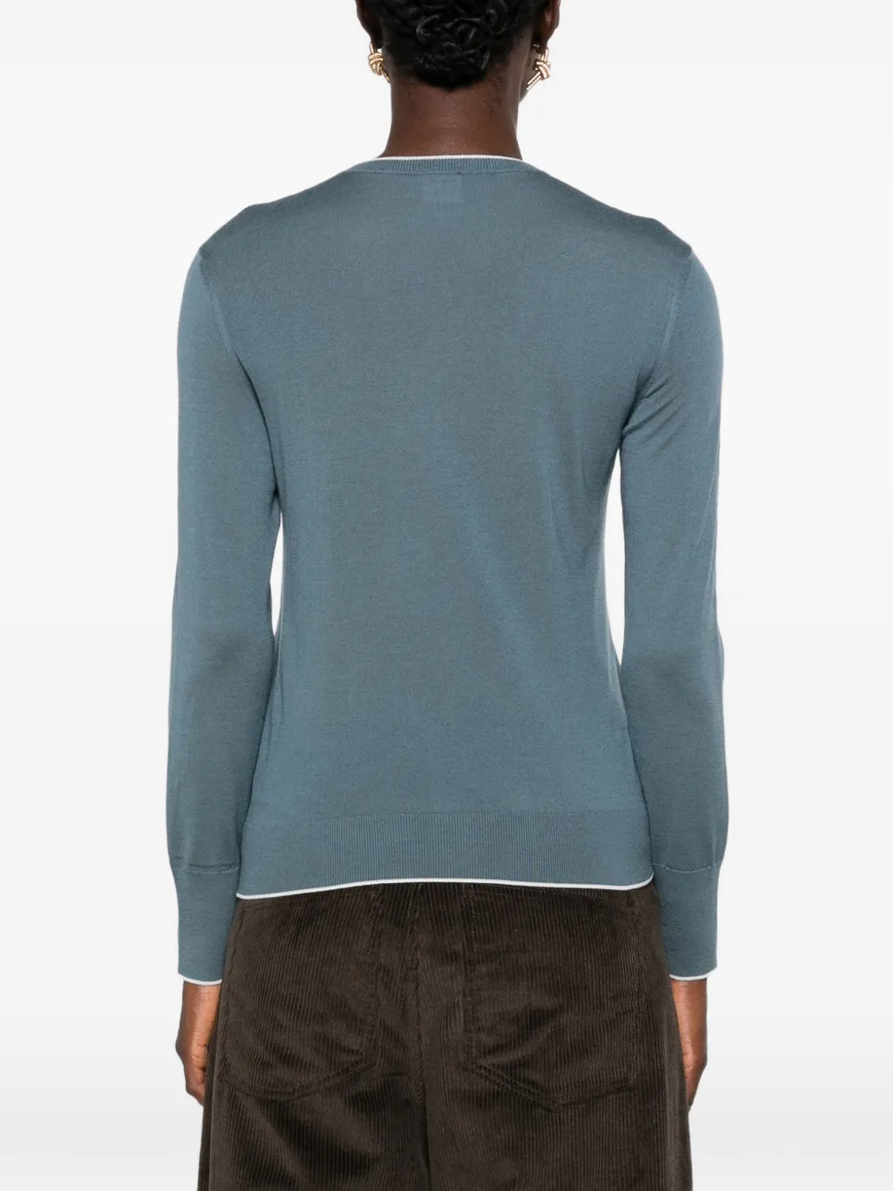 Eleventy Vest met contrasterende afwerking Groen